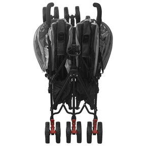 Vežimėlis dvynukams, šviesiai pilkos spalvos, plienas