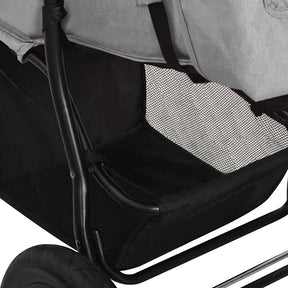 Vaikiškas vežimėlis, šviesiai pilkos spalvos, plienas