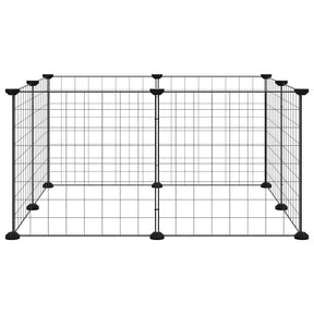 8 dalių augintinių narvas, juodas, 35x35 cm, plienas