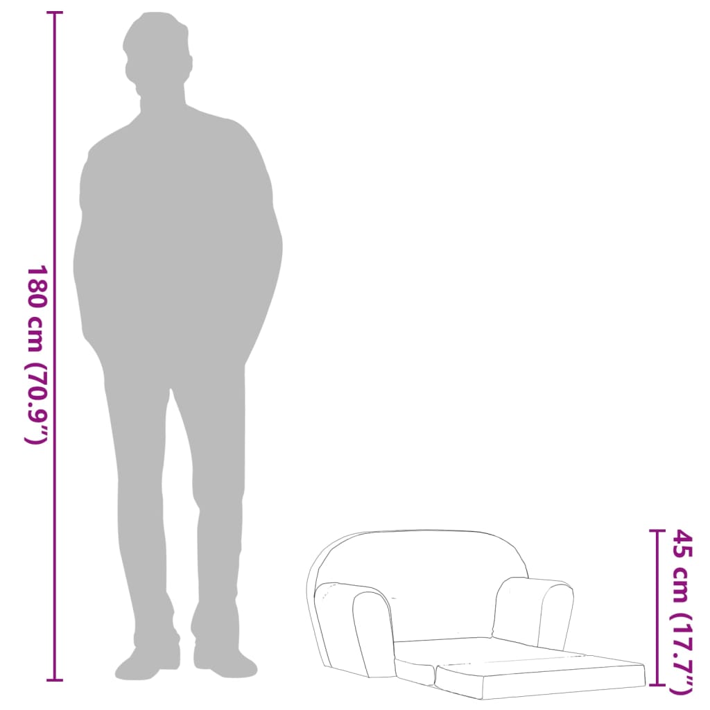 Vaikiška ištiesiama poilsio kėdė, šviesiai pilkos spalvos