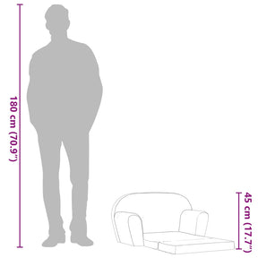 Vaikiška ištiesiama poilsio kėdė, šviesiai pilkos spalvos