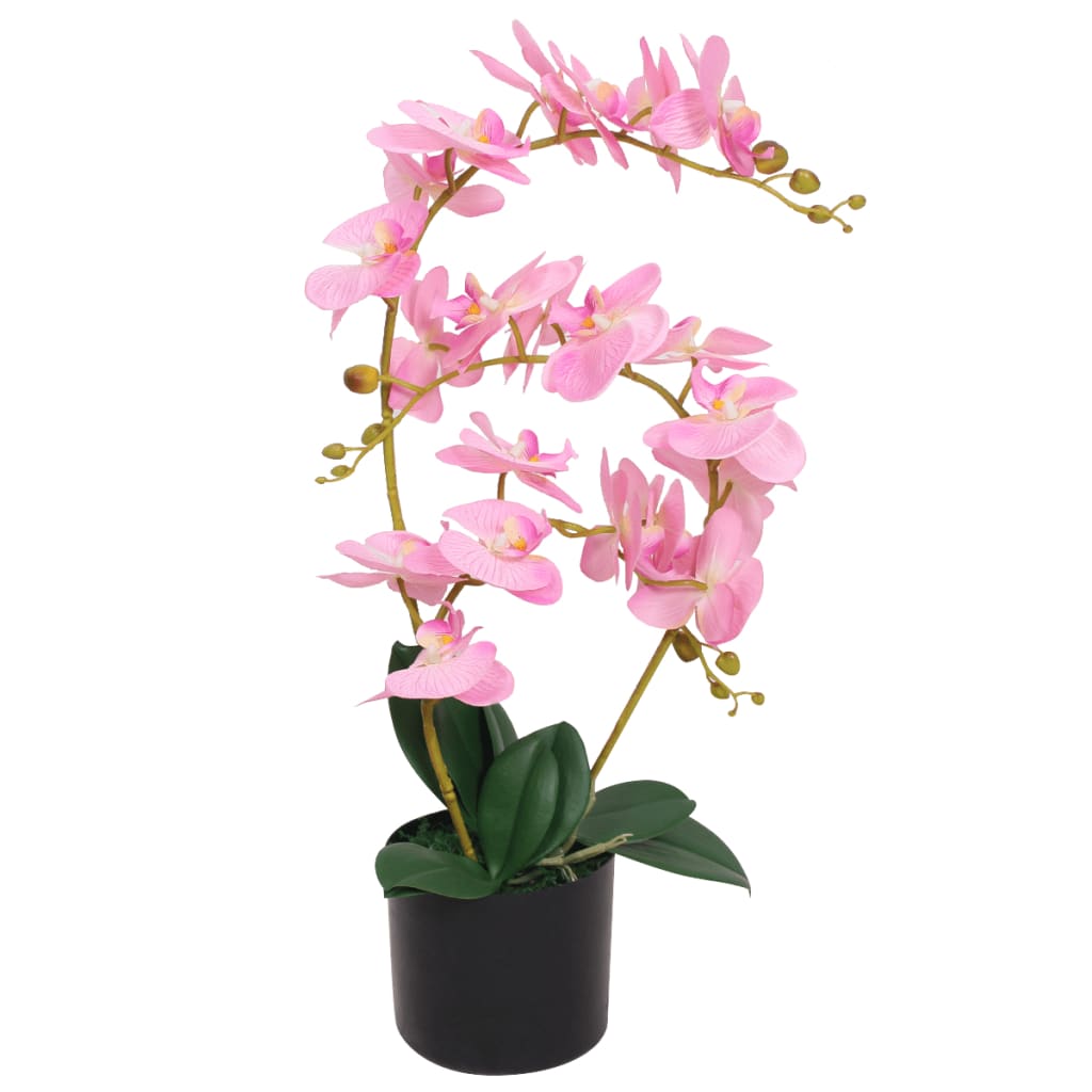 Dirbtinė orchidėja su vazonu, 30 cm, balta