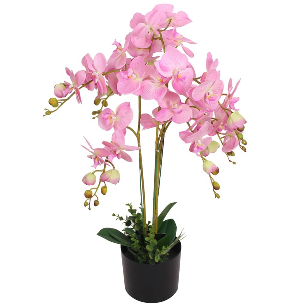 Dirbtinė orchidėja su vazonu, 30 cm, balta