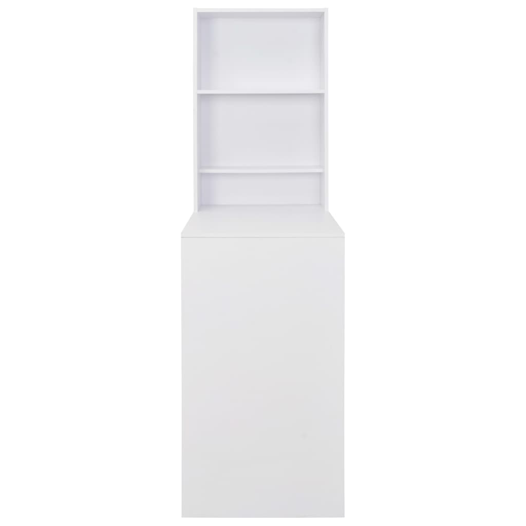 Baro stalas su spintele, baltas, 115x59x200cm