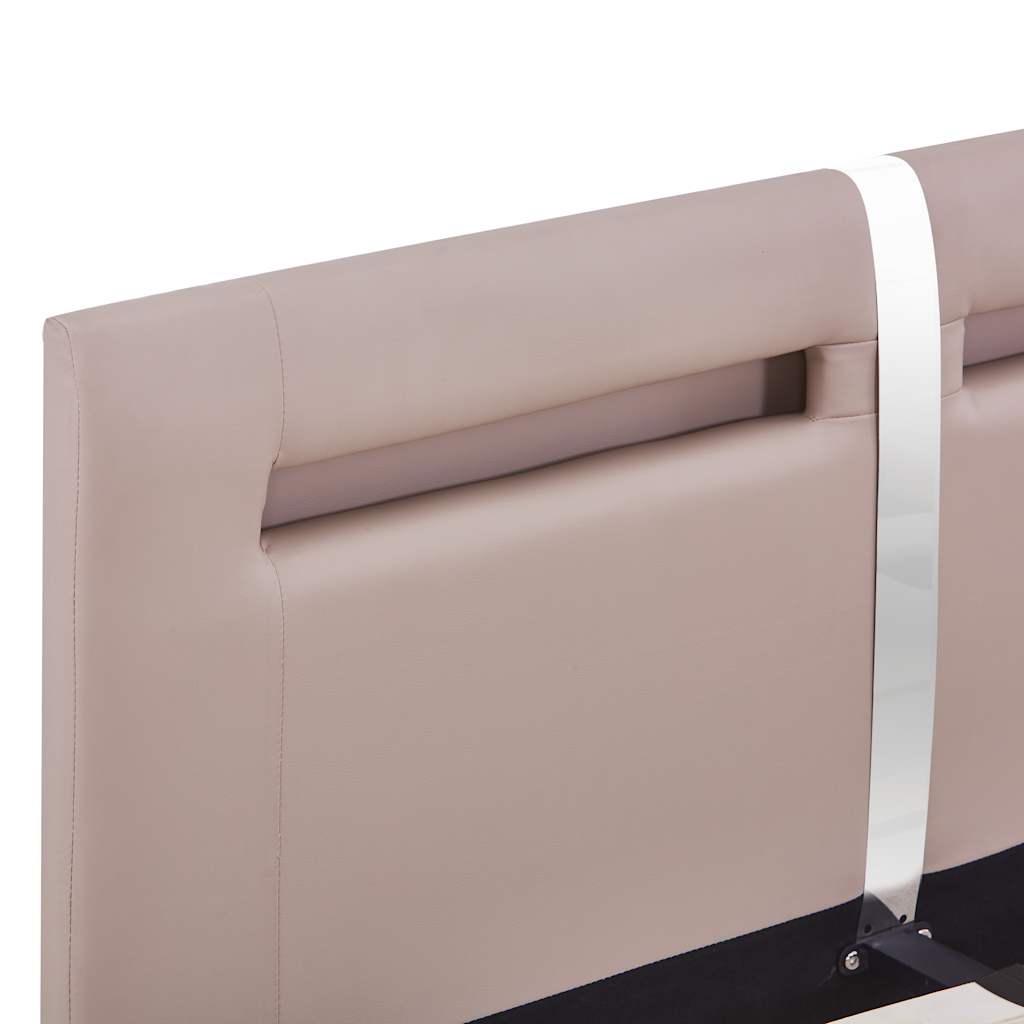 Lovos rėmas su LED be čiužinio Cappuccino 135x190 cm