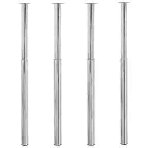 2 Teleskopinės Stalo Kojos, Chromais, 710 - 1 100 mm