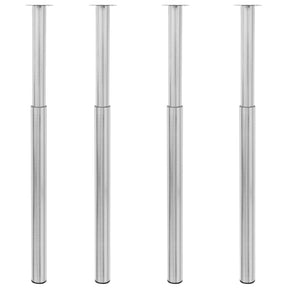 2 Teleskopinės Stalo Kojos, Chromais, 710 - 1 100 mm