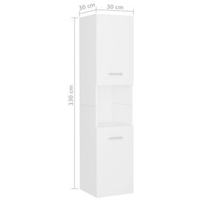 Vonios kambario baldų komplektas, baltos spalvos, MDP