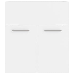 Vonios kambario baldų komplektas, baltos spalvos, MDP