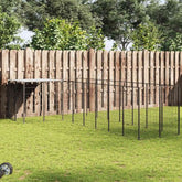 Voljeras šunims, juodos spalvos, 6,05 m², plienas