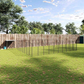 Voljeras šunims, juodos spalvos, 7,26m², plienas