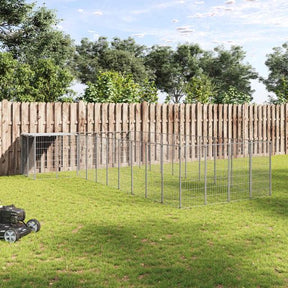 Voljeras šunims, juodos spalvos, 7,26m², plienas