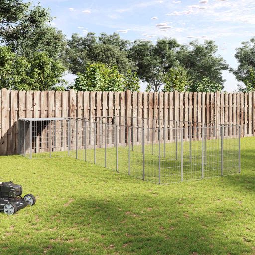 Voljeras šunims, juodos spalvos, 7,26m², plienas