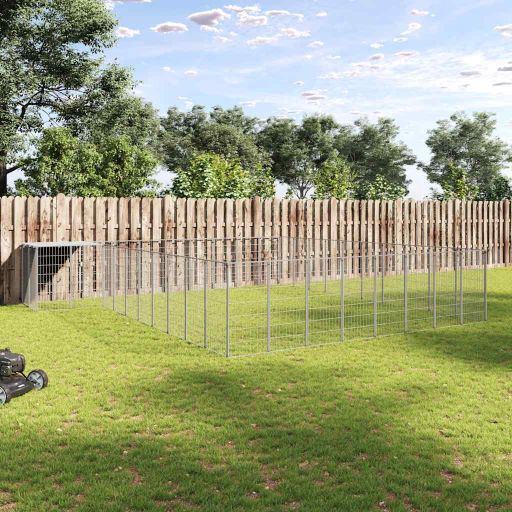 Voljeras šunims, juodos spalvos, 7,26m², plienas