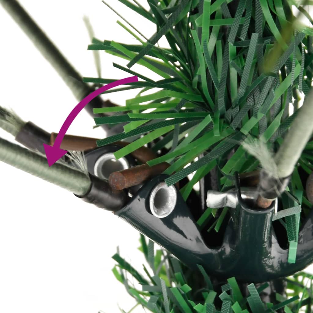 Kalėdų eglutė su pušies kankorėžiais, žalia, 195cm, PVC su PE