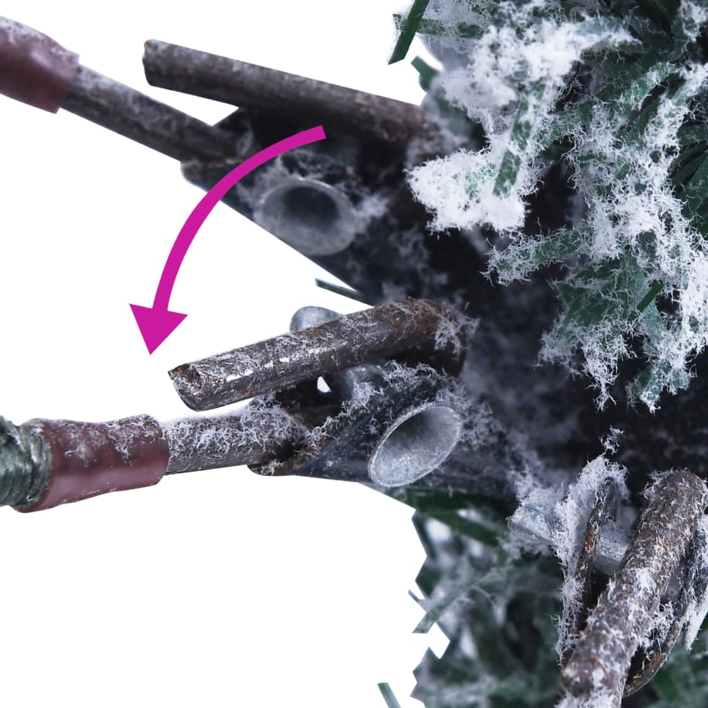 Kalėdų eglutė su sniegu ir kankorėžiais, 195cm, PVC ir PE