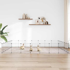 8 dalių augintinių narvas, juodas, 35x35 cm, plienas