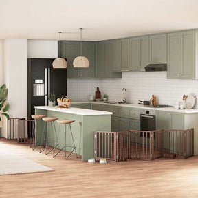 Varteliai šunims su durimis, 9 segmentai, 450cm, tuopos mediena