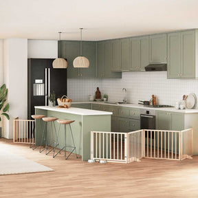 Varteliai šunims su durimis, 9 segmentai, 450cm, tuopos mediena