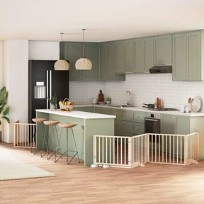 Varteliai šunims su durimis, 9 segmentai, 450cm, tuopos mediena