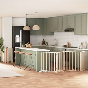 Varteliai šunims su durimis, 9 segmentai, 450cm, tuopos mediena