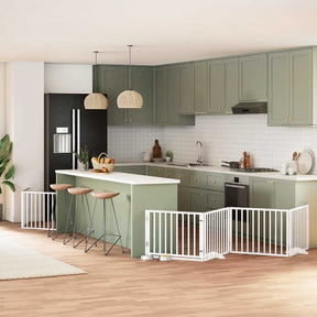 Varteliai šunims su durimis, 9 segmentai, 450cm, tuopos mediena