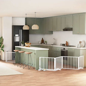 Varteliai šunims su durimis, 9 segmentai, 450cm, tuopos mediena