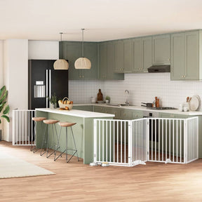 Varteliai šunims su durimis, 9 segmentai, 450cm, tuopos mediena