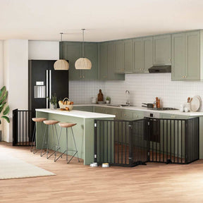 Varteliai šunims su durimis, 9 segmentai, 450cm, tuopos mediena