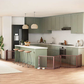 Varteliai šunims su durimis, 9 segmentai, 450cm, tuopos mediena