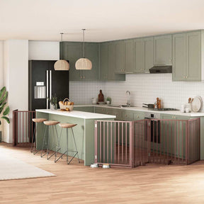 Varteliai šunims su durimis, 9 segmentai, 450cm, tuopos mediena