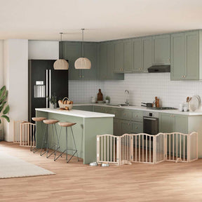 Varteliai šunims su durimis, 9 segmentai, 450cm, tuopos mediena