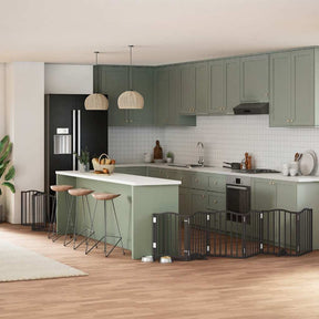 Varteliai šunims su durimis, 9 segmentai, 450cm, tuopos mediena