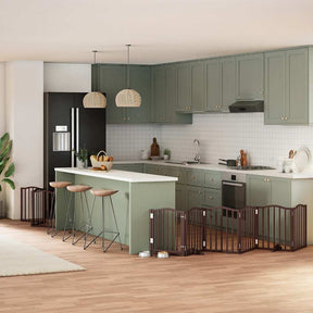 Varteliai šunims su durimis, 9 segmentai, 450cm, tuopos mediena