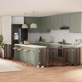 Varteliai šunims su durimis, 9 segmentai, 450cm, tuopos mediena