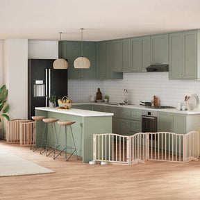 Varteliai šunims su durimis, 9 segmentai, 450cm, tuopos mediena