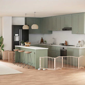 Varteliai šunims su durimis, 9 segmentai, 450cm, tuopos mediena