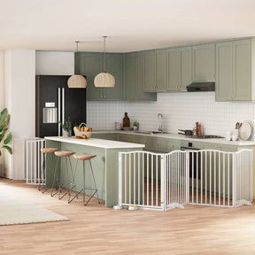 Varteliai šunims su durimis, 9 segmentai, 450cm, tuopos mediena