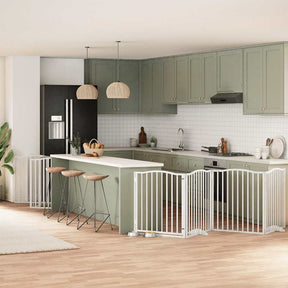 Varteliai šunims su durimis, 9 segmentai, 450cm, tuopos mediena