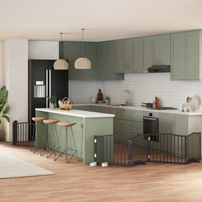 Varteliai šunims su durimis, 9 segmentai, 450cm, tuopos mediena