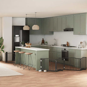 Varteliai šunims su durimis, 9 segmentai, 450cm, tuopos mediena