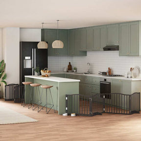 Varteliai šunims su durimis, 9 segmentai, 450cm, tuopos mediena