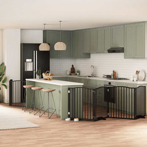 Varteliai šunims su durimis, 9 segmentai, 450cm, tuopos mediena