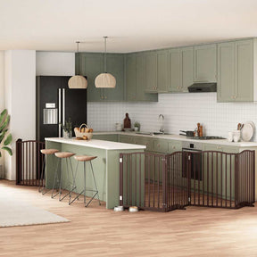 Varteliai šunims su durimis, 9 segmentai, 450cm, tuopos mediena