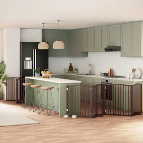 Varteliai šunims su durimis, 9 segmentai, 450cm, tuopos mediena