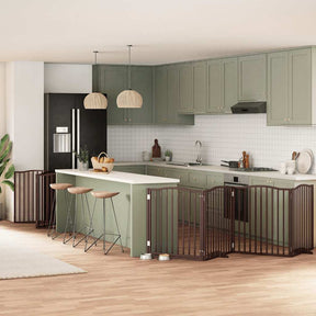 Varteliai šunims su durimis, 9 segmentai, 450cm, tuopos mediena