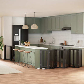 Varteliai šunims su durimis, 9 segmentai, 450cm, tuopos mediena