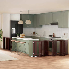 Varteliai šunims su durimis, 9 segmentai, 450cm, tuopos mediena