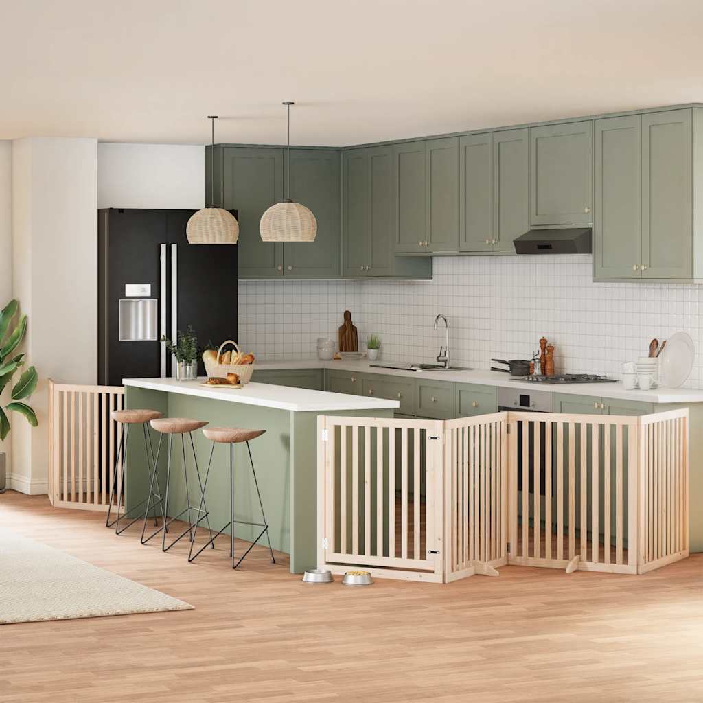 Varteliai šunims su durimis, 9 segmentai, 450cm, tuopos mediena