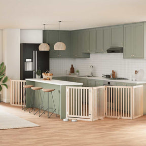 Varteliai šunims su durimis, 9 segmentai, 450cm, tuopos mediena